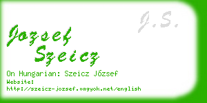 jozsef szeicz business card