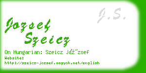 jozsef szeicz business card